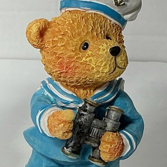 Sailor Bears Nautical Vintage Figurines Coastal Blue White 2 Pieces Collectible - Picture 10 of 16